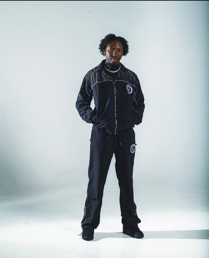 Rhinestone and pearl set ( Black)